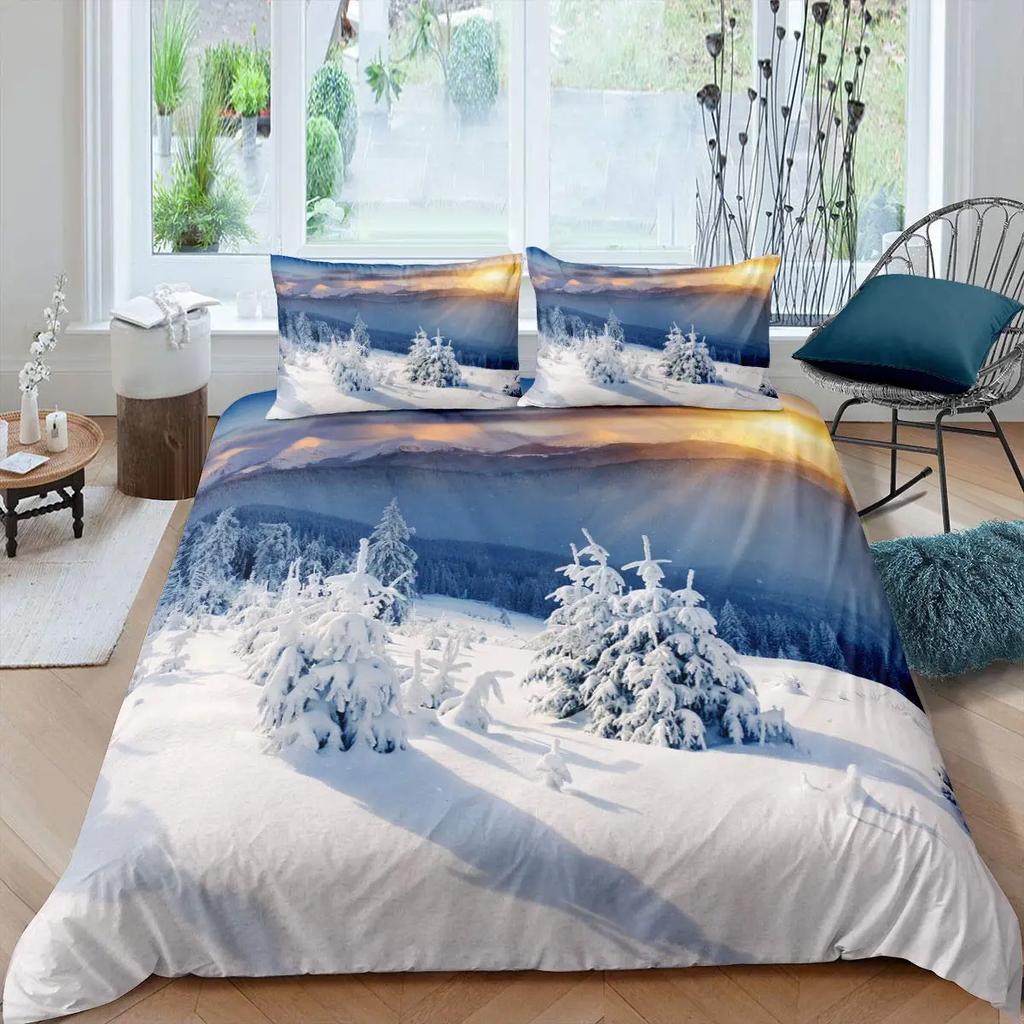 Comforter Merry Christmas Comforter Queen King Size Christmas Tree Pine Tree Bedding Set Xmas Ornament