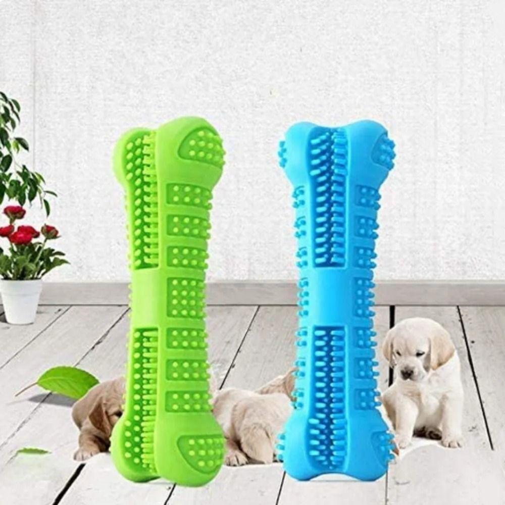 

Silicone Puppy Chew Toys Soft Bone Shape Dog Toothbrushes Dog Brush Stick Teeth Cleaning