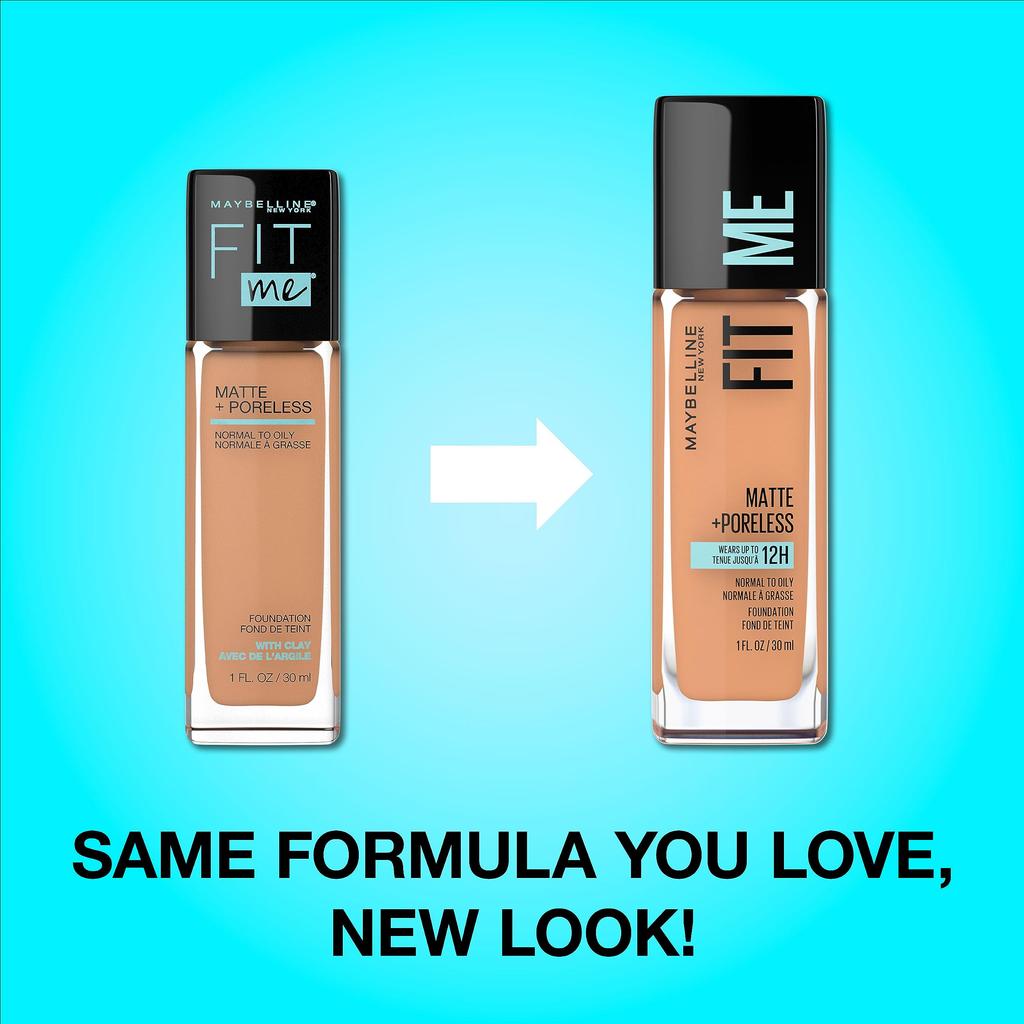 Maybelline Fit Me Matte Poreless Liquid Foundation Spicy Brown 1 Fl Oz