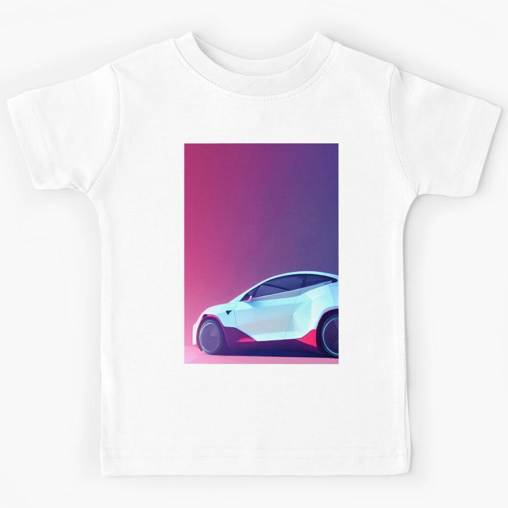 The Future of Electric - Tesla AI Generated Artwork Kids T-Shirt 110
