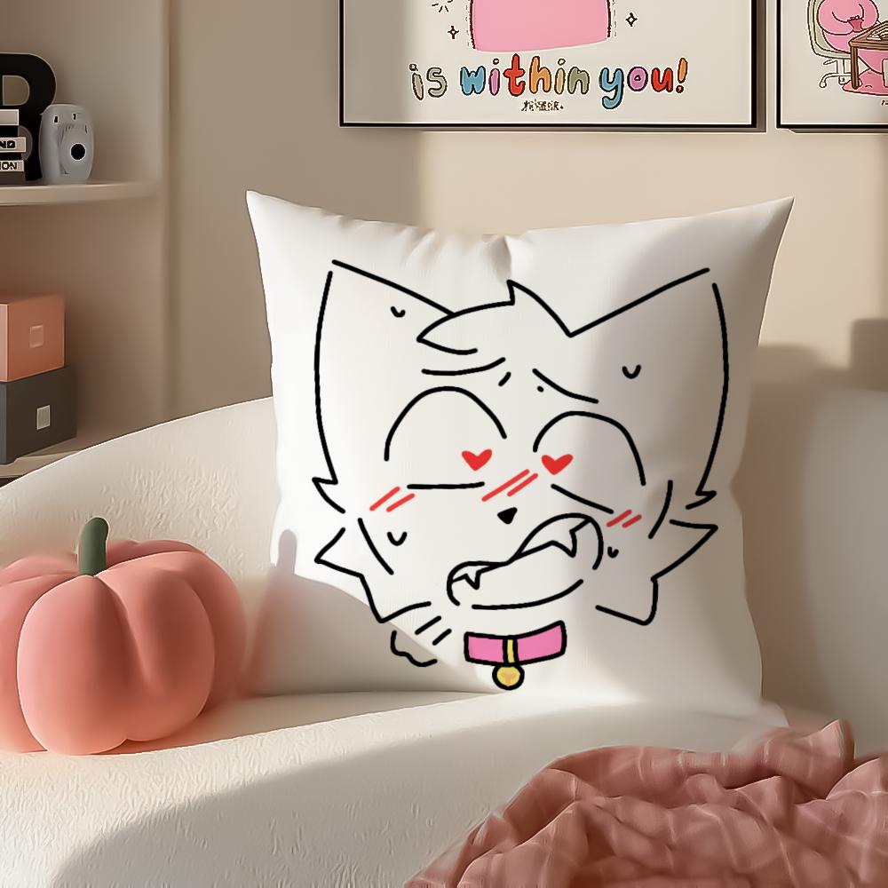 

BBoykisser Silly Cat Cute Cushion Cover Pillowcase Short Plush Invisible zipper Room Sofa Cushion Cover 30X30cm