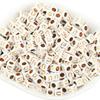 100Pcs/lot A-Z Letter Beads For Jewelry Making Gold Color Square Alphabet  Spacer Bead Charms Diy Bracelet Pendants Supplies