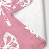 1pc Pink Coquette Bow Print Flannel Throw Blanket Soft Warm Lightweight Blanket for Couch Bed Sofa Bedroom Living Room Decor