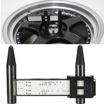 8Lug Wheels Wheel Rim Bolt Pattern Hole Distance Measuring Tool Black Pcd Caliper Modified Hole Distance Ruler