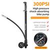 WEST BIKING 300PSI Bicycle Pump LCD Digital Diaplay Air Pressure Gauge Bike Pump Portable Tire Infalator MTB Cycling Equipment