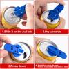 6pcs Manual Soda Beer Can Opener, Pop Beverage Can Cover Lid Protector, Plastic Drink Shields for Picnics Barbecues Camping Music Festival- Yellow &