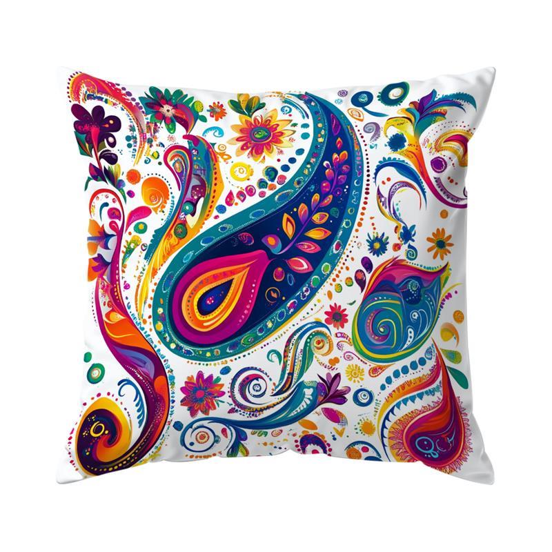 Paisley Pattern Cushion Pillowcase Printed Polyester 45X45Cm Throw Pillow Cover Decorative Sofa Cushion Pillowslip Home Decor