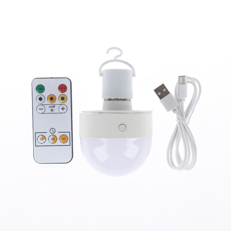 1 Set Rechargeable Smart Dimmable E27 Bulbs With Timing Cordless Battery Operated Light Bulb Rgb/3 Color Usb Led Lamp Bulb