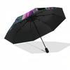Maleficent, Villains Themed Automatic Opening and Closing Umbrella, Brightly Colored 8-rib Portable Umbrella, Suitable for Men and Women, A Perfect Gi