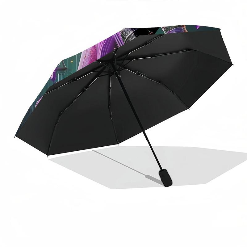 Maleficent, Villains Themed Automatic Opening and Closing Umbrella, Brightly Colored 8-rib Portable Umbrella, Suitable for Men and Women, A Perfect Gi