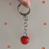 Adorable Tomato Keychain Pendant with Resin Alloy Craftsmanship Multipurpose Bag Backpack Accessory for Daily Party Wear