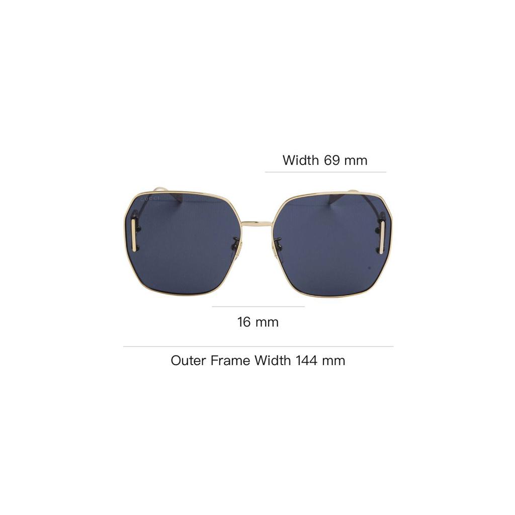 Gucci Hollow Double G Interlocking Design Fashion Versatile Irregular Shape Sunglasses Women Sunglasses GG1207SA-002