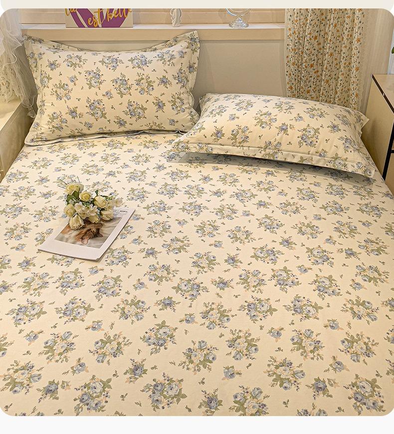 Mei Yun Ge Small Fresh All Cotton Printed Flower Series Single Bed Sheet