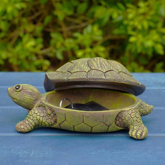 Simulation Turtle Jewelry Storage Box with Lid Resin Tortoise Trinket Keys Organizer Container Animal Statue Figurine Desktop Decoration Ornament