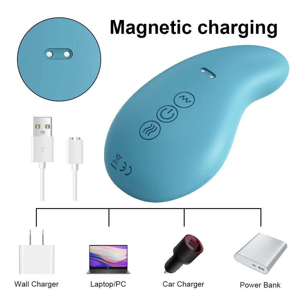 Lactation Massager IPX7 Silicone Lactation Massage Device with 10 Vibration Modes and Heat Function for Pregnant Women Breastfeeding Nursing