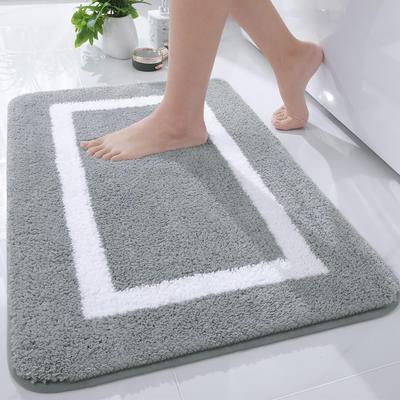 Olanly Large Bathroom Rugs Non Slip Bath Mats Bathroom Machine Washable Plush Carpet Room Floor Decor Absorbent Bath Rugs Shower