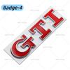 Insignia Adhesiva Metálica con Logo GTI para Rejilla Frontal/Maletero Trasero de Coche Accesorios