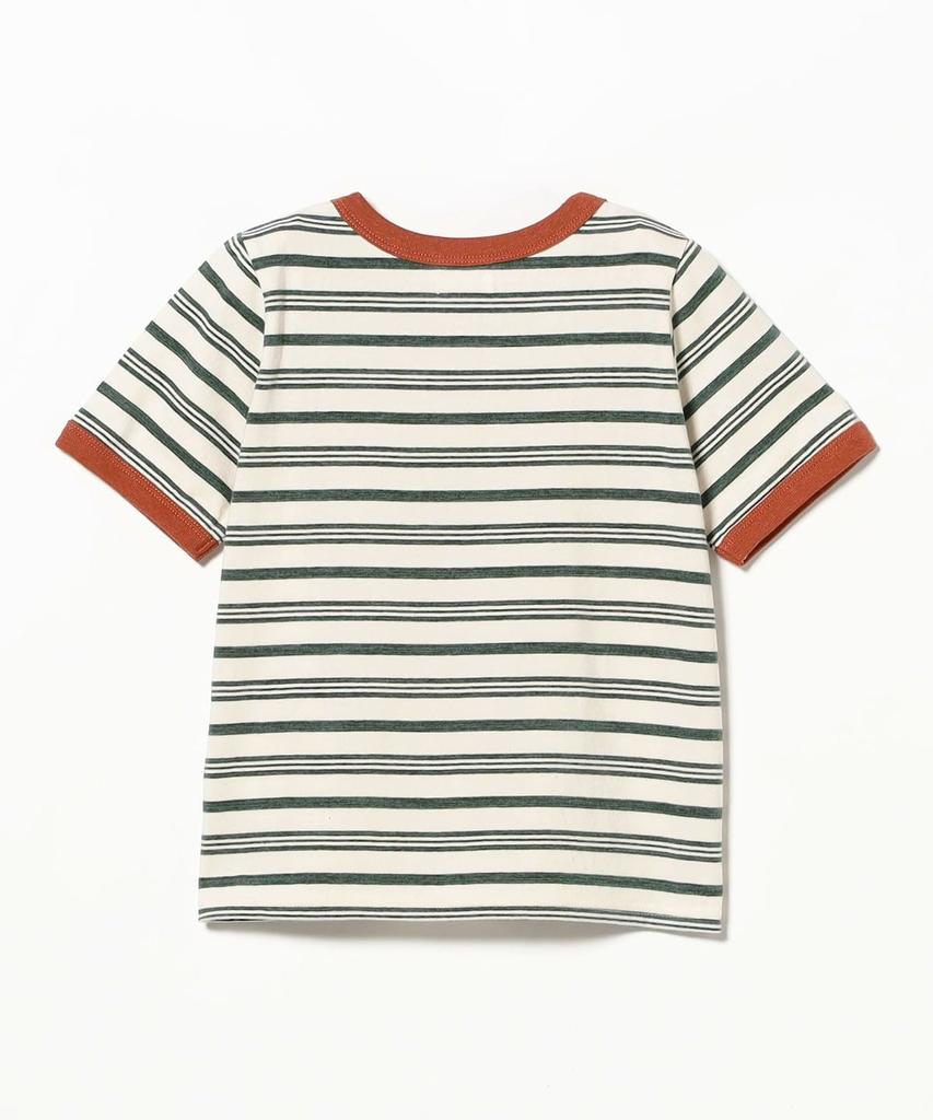 Kodomo BEAMS Uhr Kids Embroidery Border T-Shirt 2026SS 3-6Y Japan