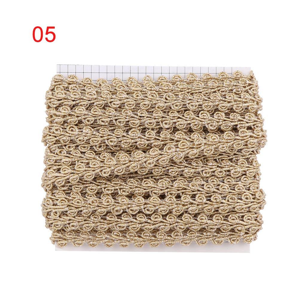 5m/lot Braided Curve Clothes Accessories DIY Crafts Sewing Ribbon Lace Trim Fabric