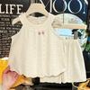 Summer Baby Girl Sweet Sleeveless Vest And Ruffled Shorts Two Piece Set Cute Stylish Kids Outfit For Toddler Girls