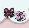 Personalized Pink Bow Stethoscope Brooch Badge