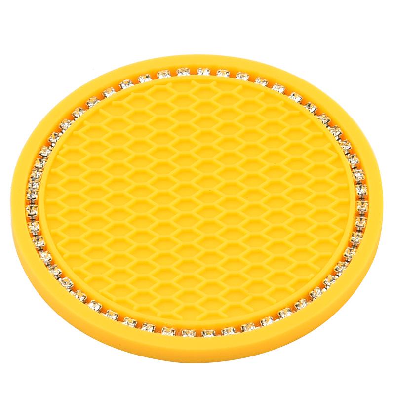 Sottobicchiere per Auto in Silicone Antiscivolo con Strass