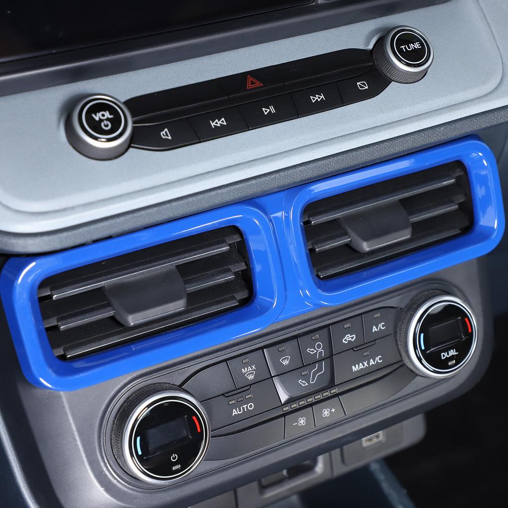 Blue ABS Center Console Air Outlet Frame Trim Cover for Ford Maverick +