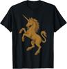 Unicorn Crest Renaissance Fantasy Heraldic Medieval Animal T-Shirt