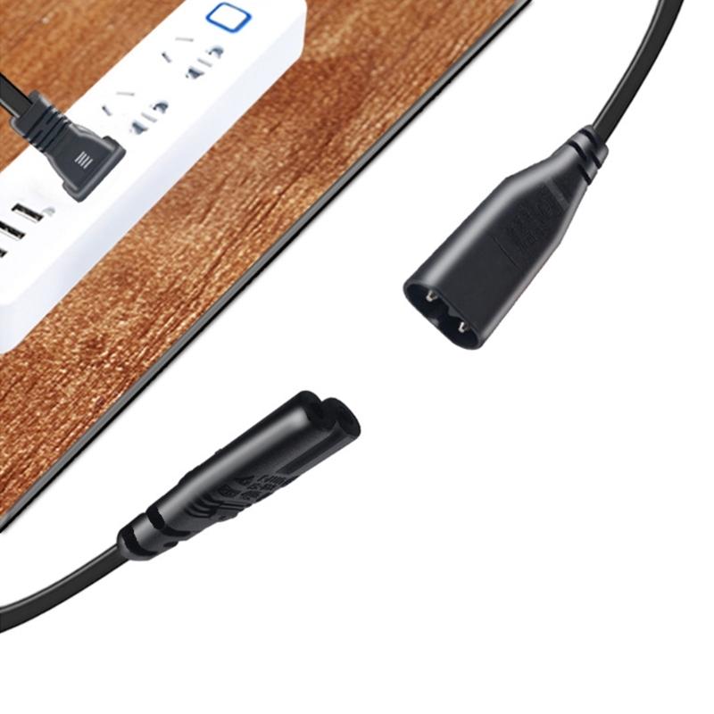 30cm IEC 320 2-Pin C7 Male To C8 Female Figure 8 Power Adapter Cord Extension Cable for Desk Lamps Speaker Printer