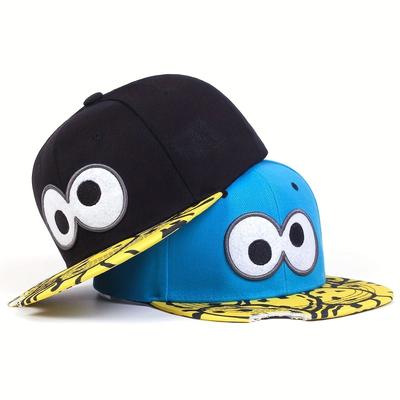 Unisex Hip-Hop-Mützen mit Augenstickerei für Frühling und Herbst, verstellbar, lässig, Baseballkappe mit Sonnenschutz