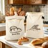 Efficient Cotton Drawstring Bread Sacks For Keeping Baguettes Freshness Compact Kitchen Storage Bag With Sturdy Locked Edges