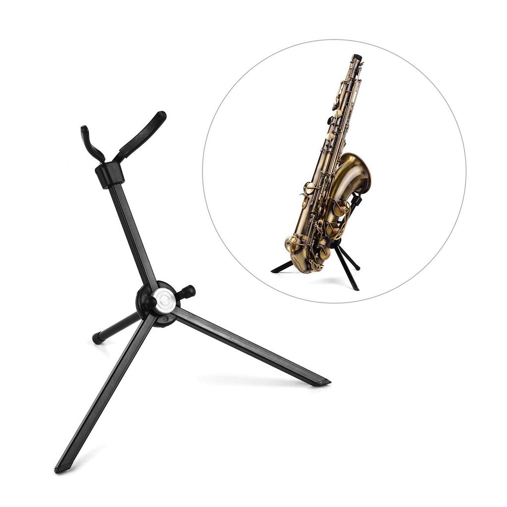 Xtahdge Carry Bag and Foldable Portable Tenor Saxophone Stand Saxophone Floor Stand Holder Stainless Steel