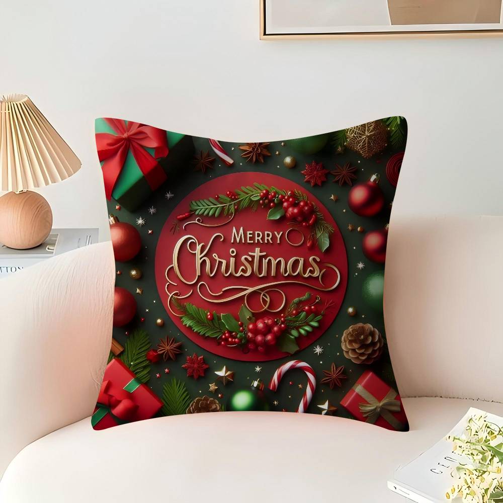 Merry Chrismas Cushion Cover Decorative Pillow Sofa Home Decor Case Pillow Cases