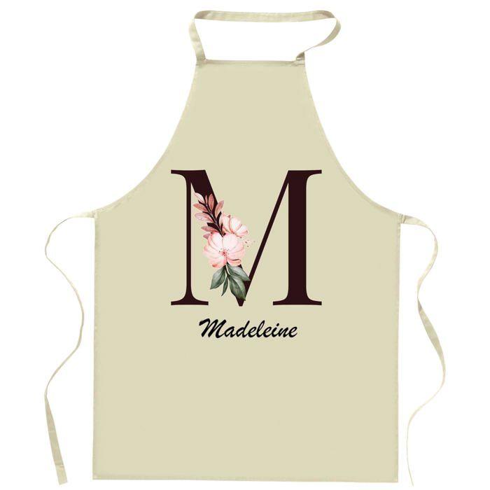 Tablier de cuisine - Madeleine Lettre - Impression bretonne - Coton épais résistant - Impression française