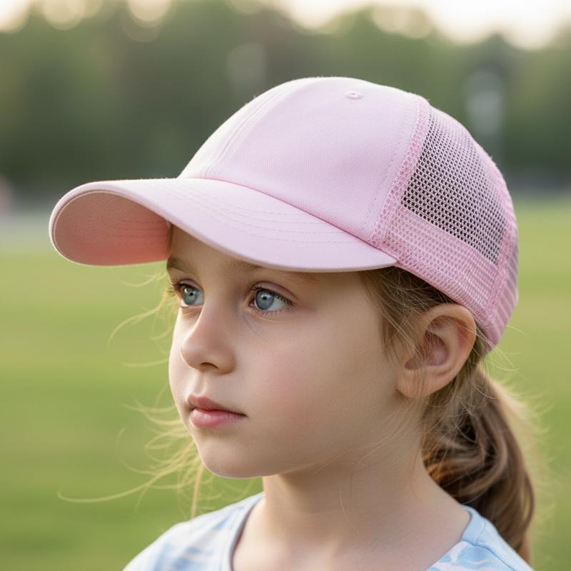 Summer Kids Cap Solid Color Mesh Breathable Baseball Caps Sun Protection Sun Hat Korean Style Children Travel Accessories