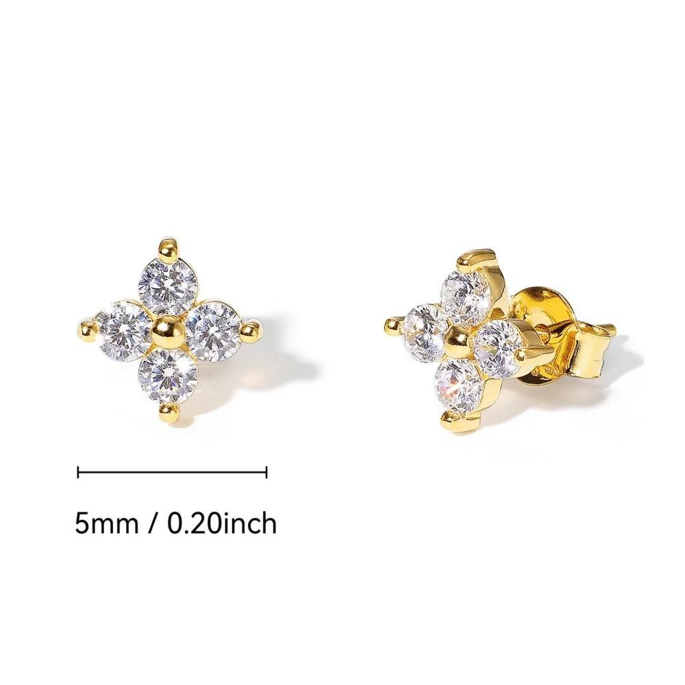 Minimalistisches Glücksbringer Süßes Besetztes Kleeblatt Armband für Damen Mädchen Verstellbare Goldfarbene Gliederkette Klassischer Französischer Schmuck Geschenk