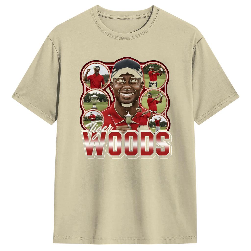 Oversized T Shirt Summer Tigers WWoods Vintage Bootleg Hip Hop TShirts Cotton Tee Shirt for Unisex Awesome Short Sleeve Tops