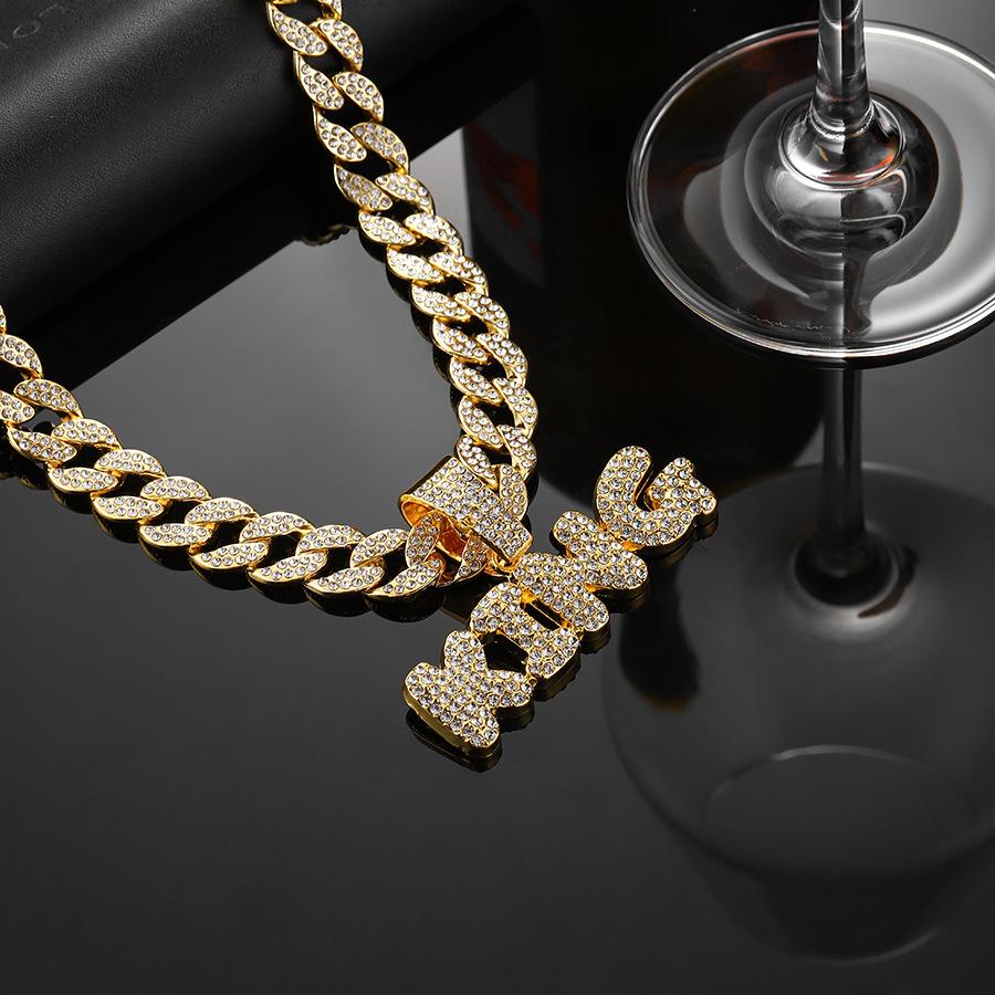 KING Letter Pendant Street Personalized Design Letter Cuban Chain Jewelry Jewelry