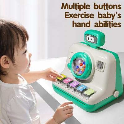 Hot Selling Baby Educational Analog Camera Multifunctional Sound and Light Camera Small Piano Toy Early Education