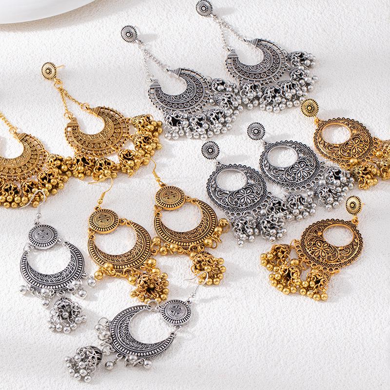 Retro Ethnic Bell Earrings: Unique Cross-border Design for Women