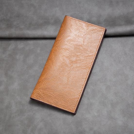 Men Slim Long Wallet Wallet with ID Bifold Card Holder Window Minimalist Card