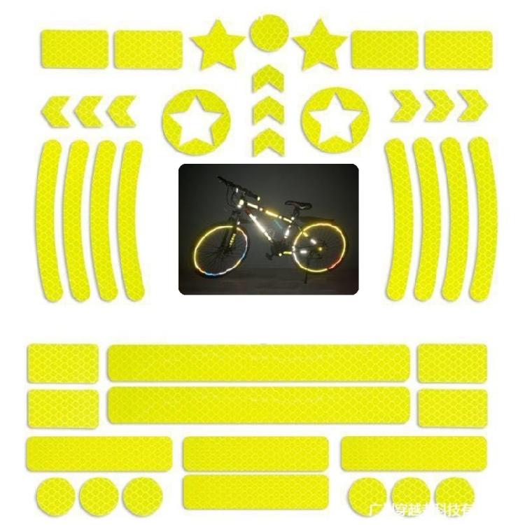 Bicycles Night Safety Warning Sticker Waterproofs Helmets Reflective Sticker Adhesive High Reflective Tape