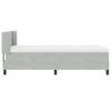 Box Spring Bed with Headboard Light Gray 200 X 80 Cm Velvet