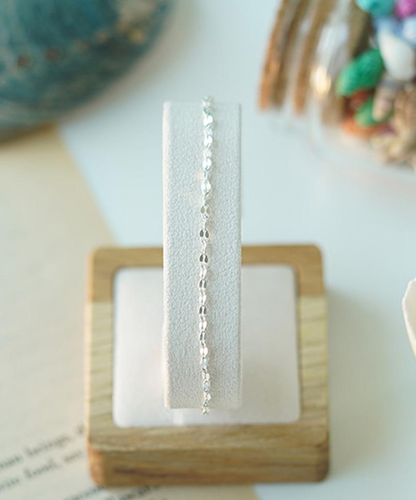 Alleun Silver 925 Women'S Layered Thin Chain Bracelet