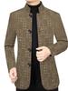 2025 Winter Herren Unifarbene Stehkragen Business Casual Jacke