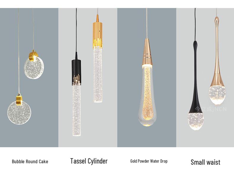 Luxury Crystal Pendant Light: Elegant Bedside or Background Illumination