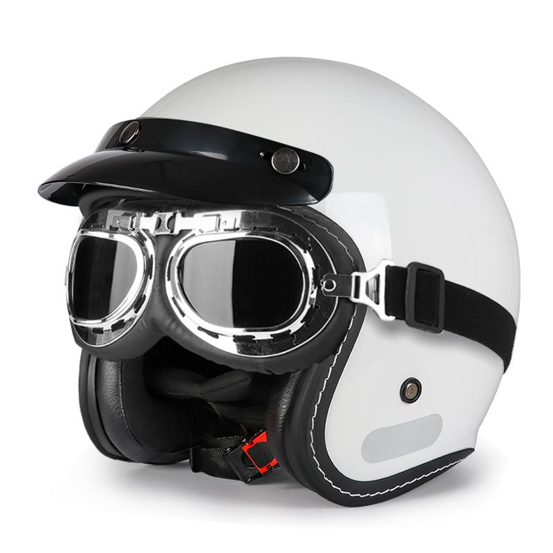 VGV 618 Open-Face-Helm, mehrere Visire zur freien Auswahl, integriertes Sonnenschild, Sicherheits-Fahrhelme für Damen und Herren für den Außenbereich