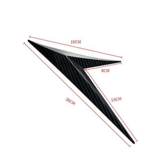 Car Accessories Front Fender Sticker Side Wing Emblem Badge Decor Trim ABS 2Pcs