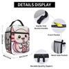 Cute Axolotl Milk Tea Print Insulated Lunch Bag for Women Kids Portable Food Boxes Thermal Lunch Box Tote