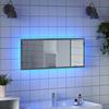 VidaXL LED Bathroom Mirror Sonoma Grey Engineered Wood, Bath Mirror, Bathroom Mirror with Lights, 856273
